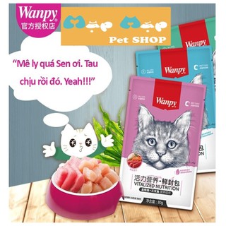 Pate Súp Thịt Tươi Wanpy Cho Mèo Mọi Lứa Tuổi (80g)