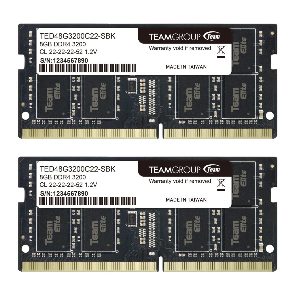 Ram Laptop TeamGroup Elite DDR4 - Dung lượng 8GB/16GB - 2666Mhz/3200Mhz - Bảo hành 60 tháng