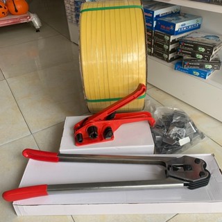 Kìm Siết Dây Đai Nhựa Kèm Dây và Bọ Sắt Kẹp Đai