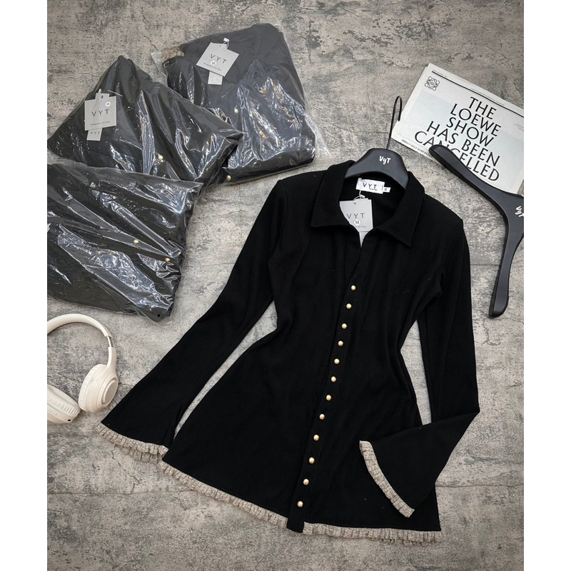 Váy tăm cúc mix chân bèo KAB