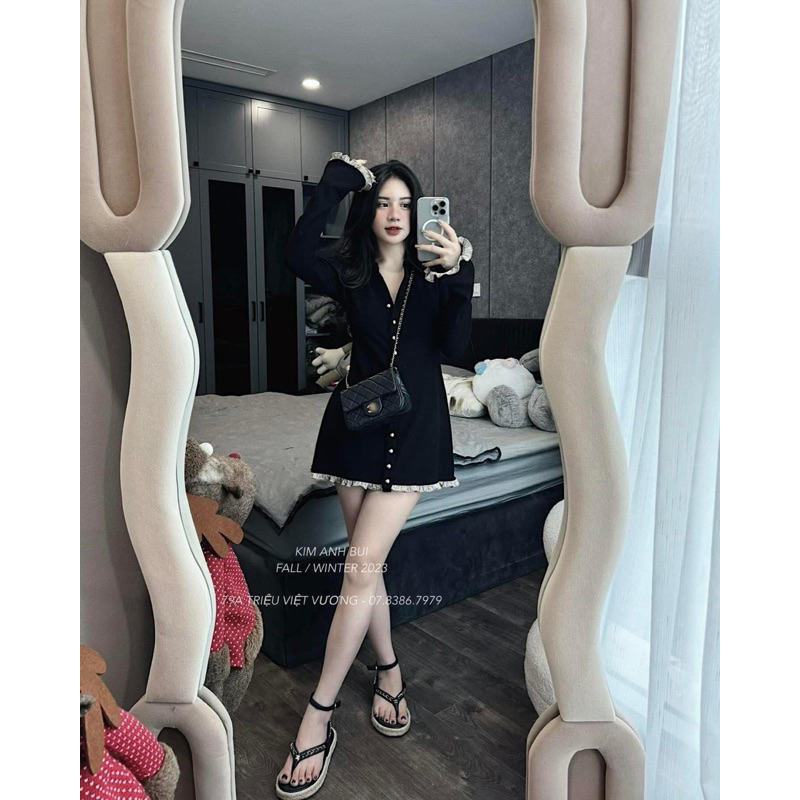 Váy tăm cúc mix chân bèo KAB