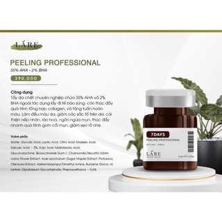 Combo hoàn chỉnh cho bộ peel 7days gồm 7 sp láre thanh dược