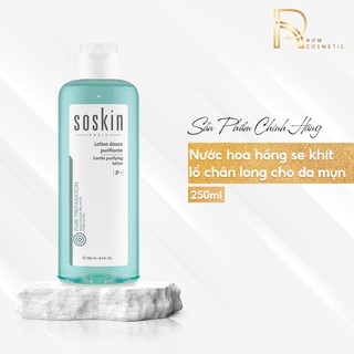 Nước Hoa Hồng diệt khuẩn, se khít lỗ chân lông cho da dầu mụn Soskin Gentle Purifying Lotion 250ml