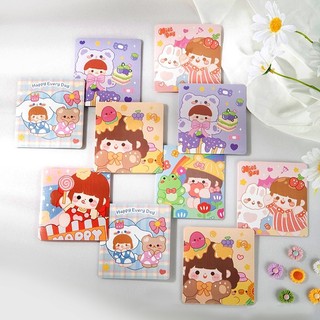 Thiệp chúc mừng họa tiết cô gái dễ thương - thiệp ghi lời chúc