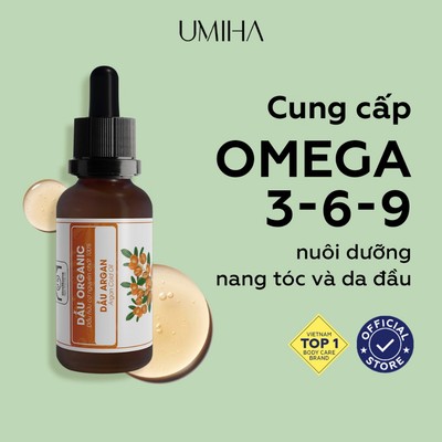 Dầu ủ tóc phục hồi Argan UMIHA (30ml) - Dưỡng tóc phục hồi tóc hư tổn xơ yếu, nuôi dưỡng tóc và da đầu khỏe mạnh