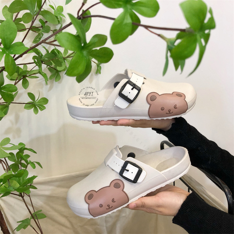Sục Nhựa Gấu Cute Dép Gấu Nhựa Có Hai Màu Siêu Xinh Kute - FL12