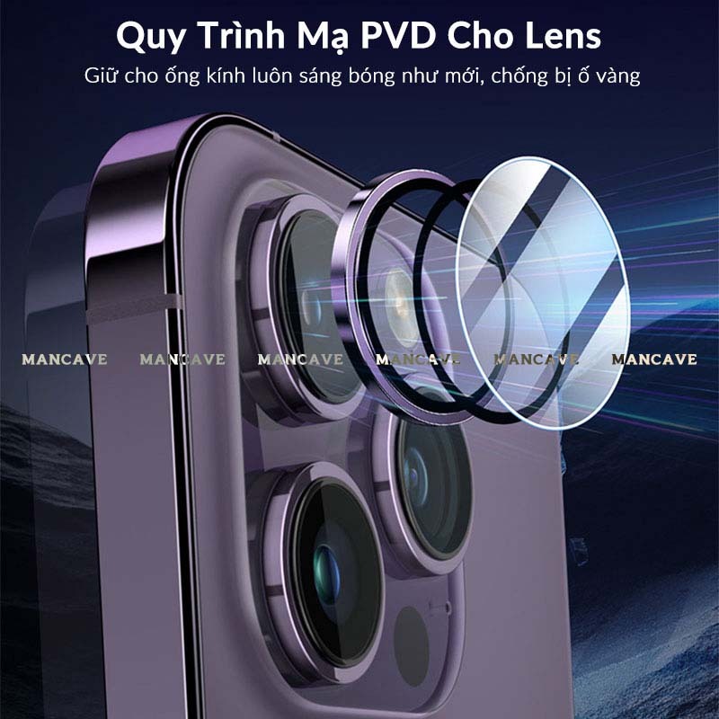 Kính Cường Lực Camera Lens URR - Mặt Kính Sapphire Đạt Chứng Nhận GIA, Thiết Kế 2 Tầng Siêu Đẹp Dùng Cho iP14/15 Sereis