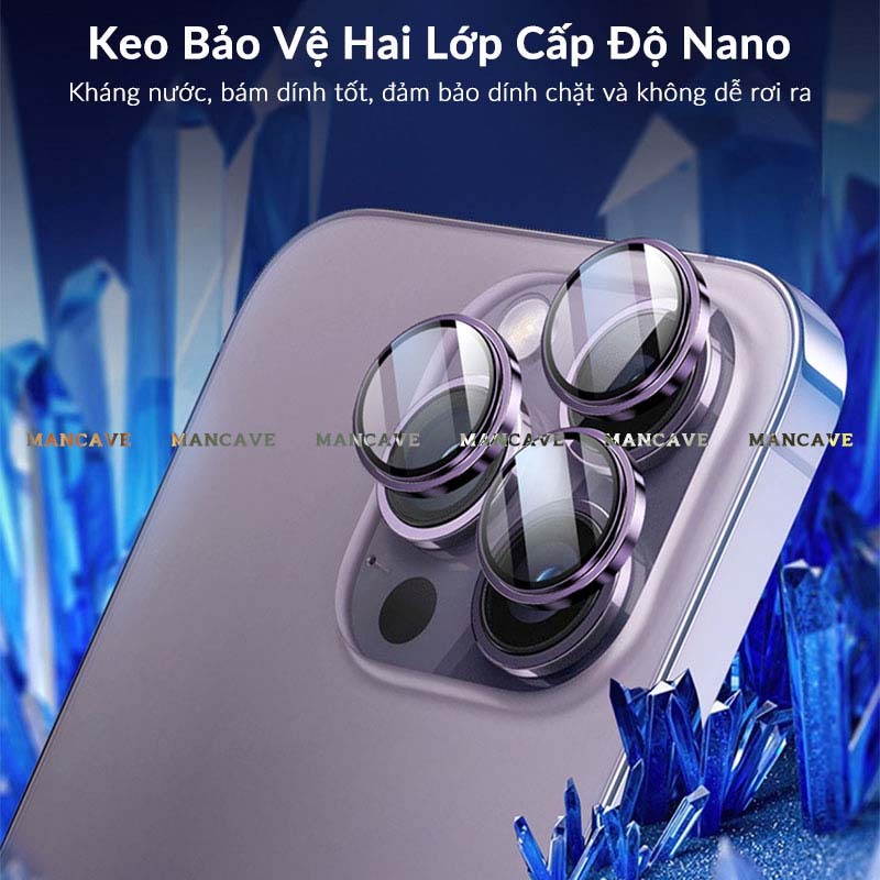 Kính Cường Lực Camera Lens URR - Mặt Kính Sapphire Đạt Chứng Nhận GIA, Thiết Kế 2 Tầng Siêu Đẹp Dùng Cho iP14/15 Sereis