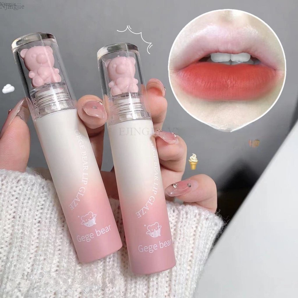 Son kem GEGE BEAR nắp gấu bền màu lâu trôi không bám thành cốc
