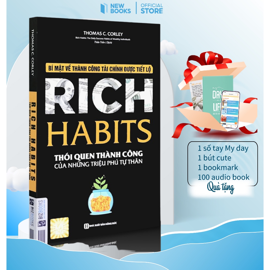 Sách Rich Habits - Thói Quen Thành Công Của Những Triệu Phú Tự Thân Phát triển bản thân Tác Giả Thomas C. Corley Newbook