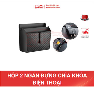 ⚡️HÀNG HOT⚡️Hộp Đựng Đồ 2 Ngăn Đa Năng Cho Xe Hơi | Đựng Điện Thoại, Gói Thuốc Lá. Thẻ Xe