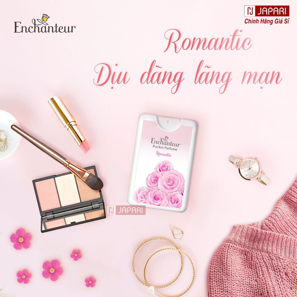 Nước Hoa Nữ Enchanteur CHÍNH HÃNG 18ml - Nước Hoa Mini Bỏ Túi Dạng Xịt Thơm Nhẹ Lưu Hương Lâu Japari