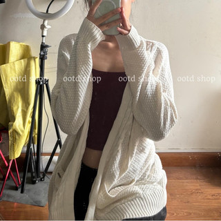 Cardigan len dáng thụng cambo xk