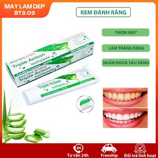 Kem đánh răng hương bạc hà Kem đánh răng nha đam giúp làm trắng sáng răng