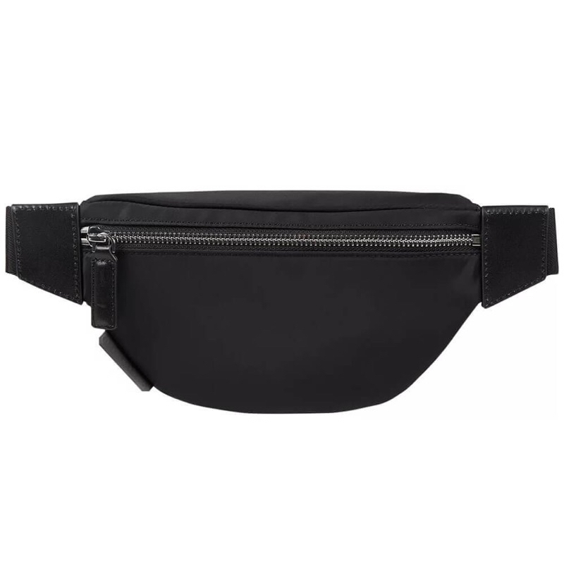 ⛔️Túi KL đeo chéo đeo thắt lưng nylon nhãn kim loại màu đen dành cho nam nữ Karl Lagerfeld/Karl Lagerfeld