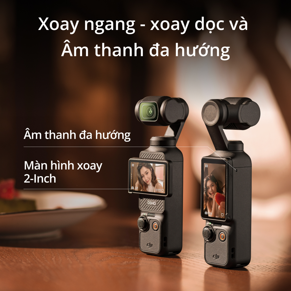 Máy quay kỹ thuật số cầm tay Action Camera DJI Pocket 3 bảo hành 12 tháng