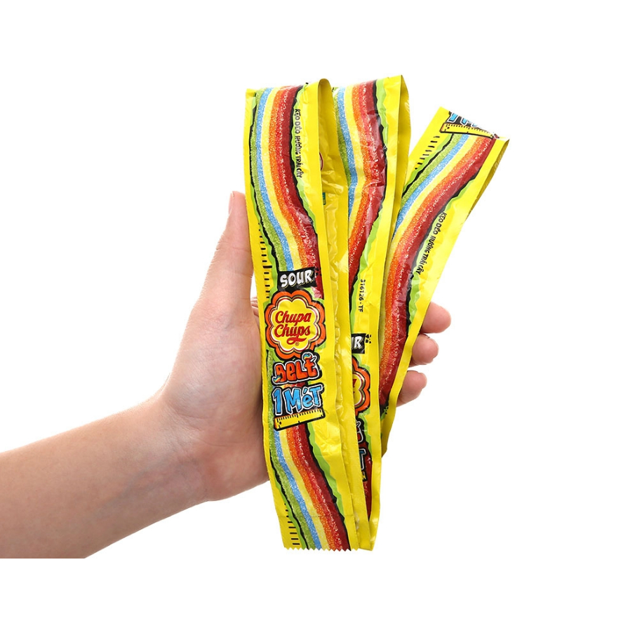 Kẹo Dẻo 1 Mét Chupa Chups Sour Belt Hương Trái Cây