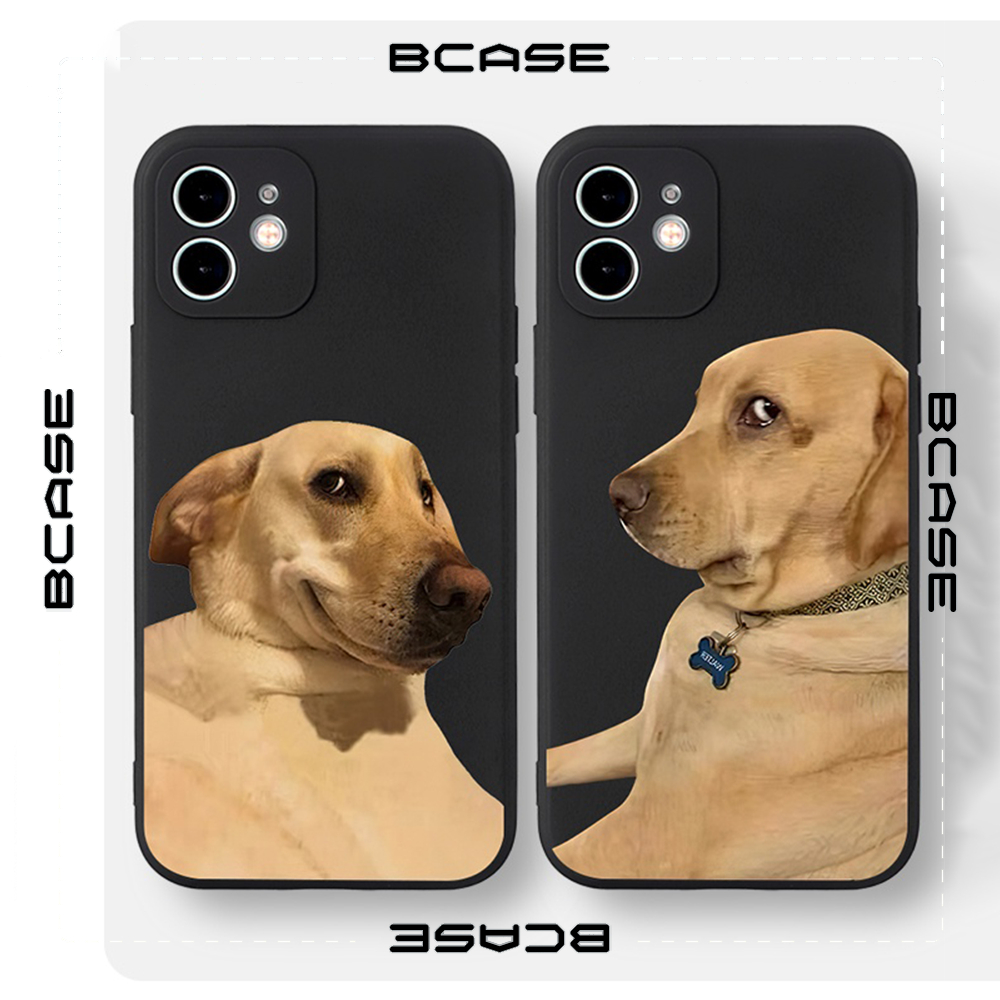Ốp Điện Thoại Bcase cặp đôi cún vàng sợ hãi dễ thương Iphone 14 13 12 11 Pro Promax 6S 7 8 Plus X XR XSMax qh6006