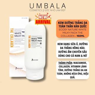Kem dưỡng trắng da Body Ecosy The Collagen White Milky Pack (150g)