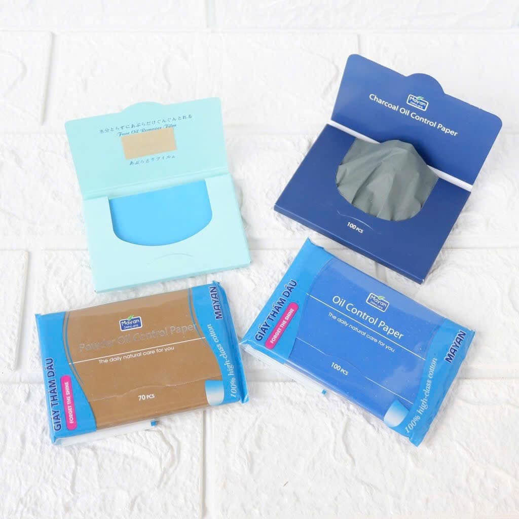 Giấy thấm dầu Mayan Oil Control / Powder Oil Control / Charcoal Oil Control Paper