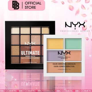 Bảng triệt sắc, che khuyết điểm nyx conceal, bảng mắt nyx ultimate eyeshadow palette warm, bảng phấn mắt nyx 16 ô.