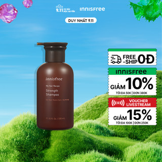 Dầu gội nuôi dưỡng chân tóc innisfree My Hair Recipe Strength Shampoo For Hair Roots Care 330 mL