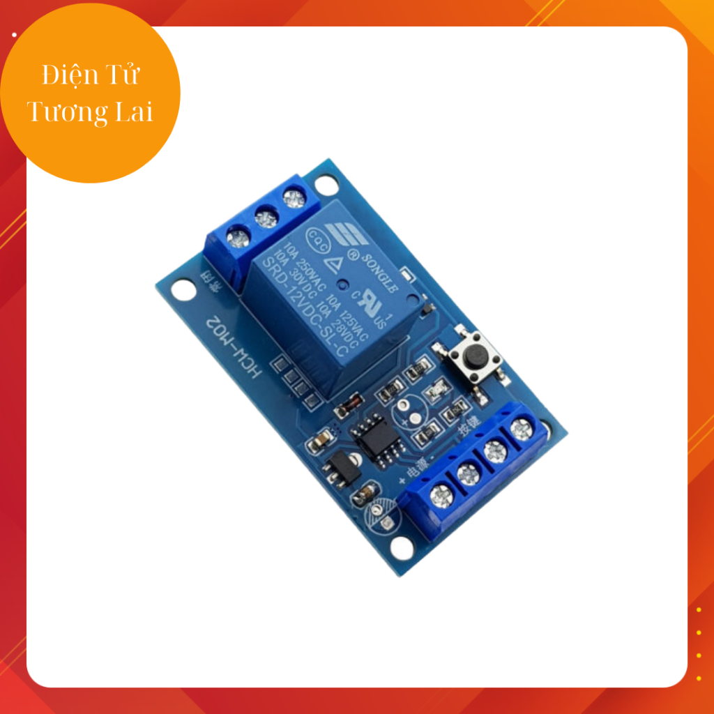 Module Bật tắt relay bằng nút nhấn 12V