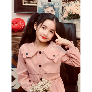 Váy thu đông cho bé gái S4 chất kaki siêu mềm size đại từ 14-45kg