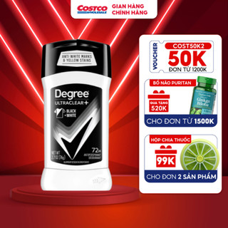 Lăn khử mùi Degree Ultraclear Black + White 76g giảm mồ hôi hiệu quả trong vòng 72h của Mỹ