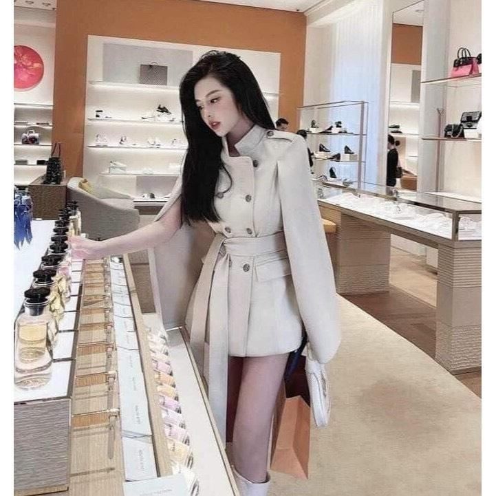 NALIA CALISTA- Áo Blazer dạ Cape thiết kế cao cấp sang trọng
