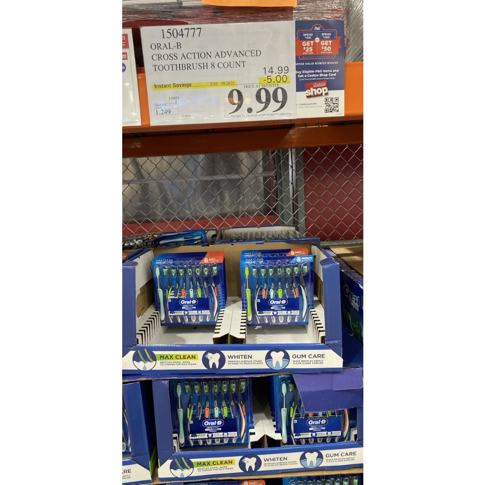 Bàn chải Oral-B Crossaction Advanced Costco bàn chải đánh răng toothbrush của Mỹ