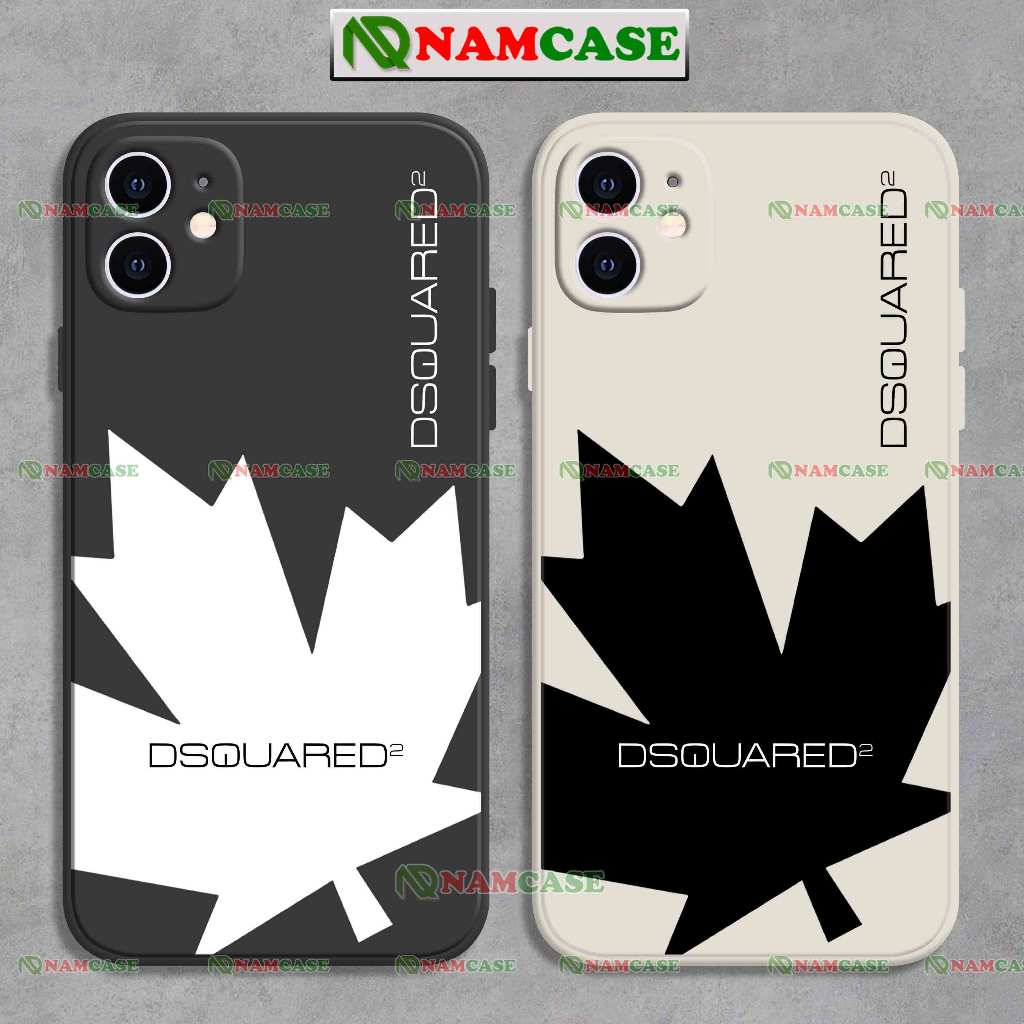 Ốp lưng iphone lá dsquared 2 dsquared2 cạnh vuông chống sốc silicon dẻo ip 6/6s/7/8/X/XS/11/12/13/14/15 Pro Plus Max