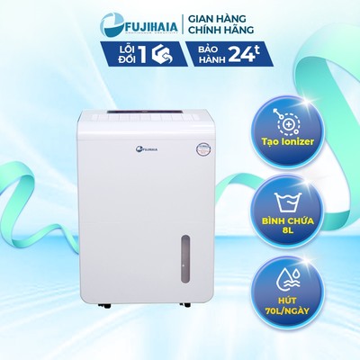 Máy hút ẩm gia đình dùng block nhập khẩu FUJIHAIA DH70B công suất 70l/ ngày - Bảo hành 24 tháng