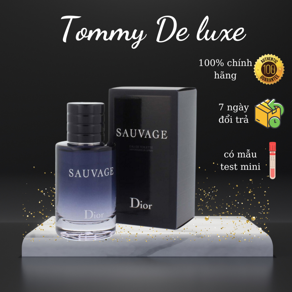 Nước hoa nam Chính Hãng Di_or Sauvage EDT dung tích 60-100ml hương thơm tươi mát nam tính, mạnh mẽ FullBox Tommy De Luxe