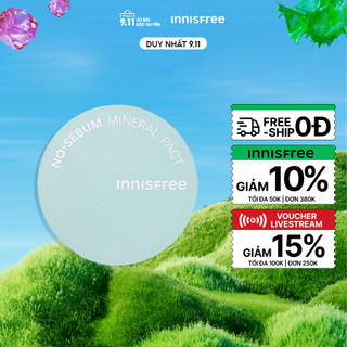 Phấn phủ kiềm dầu dạng nén innisfree No Sebum Mineral Pact 8.5g