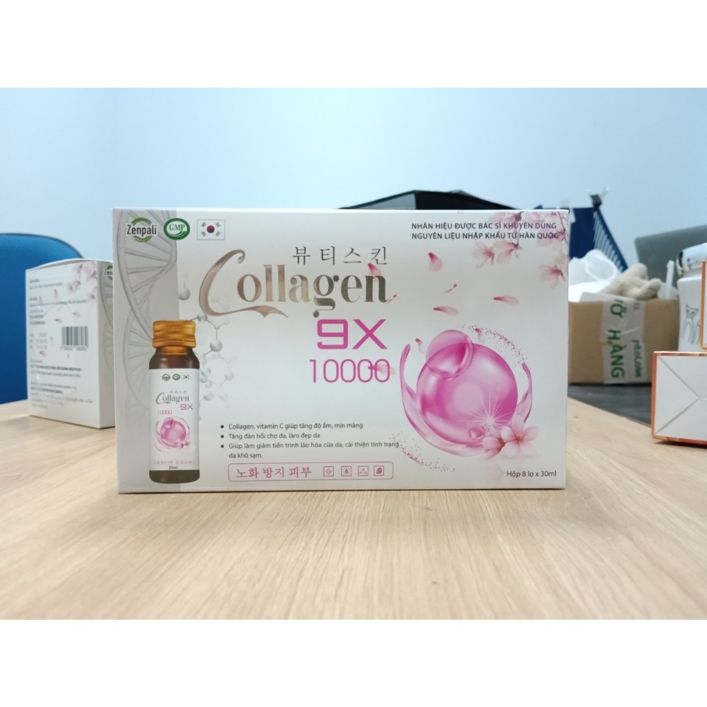 Collagen 9X 10000 cung cấp đổ ẩm cho da, làm đẹp da sáng da nám da vàng da chỗng lão hoá da