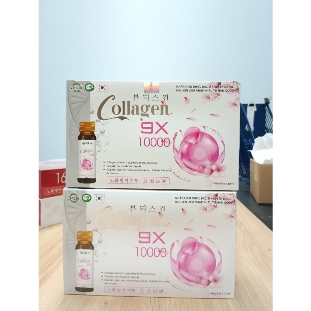 Collagen 9X 10000 cung cấp đổ ẩm cho da, làm đẹp da sáng da nám da vàng da chỗng lão hoá da