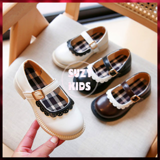 Giày Búp Bê Bé Gái Da Mềm, Giày Đế Bệt Phong Cách Vintage Hàn Quốc Cho Bé Từ 1 Tuổi Đến 15 Tuổi BB04
