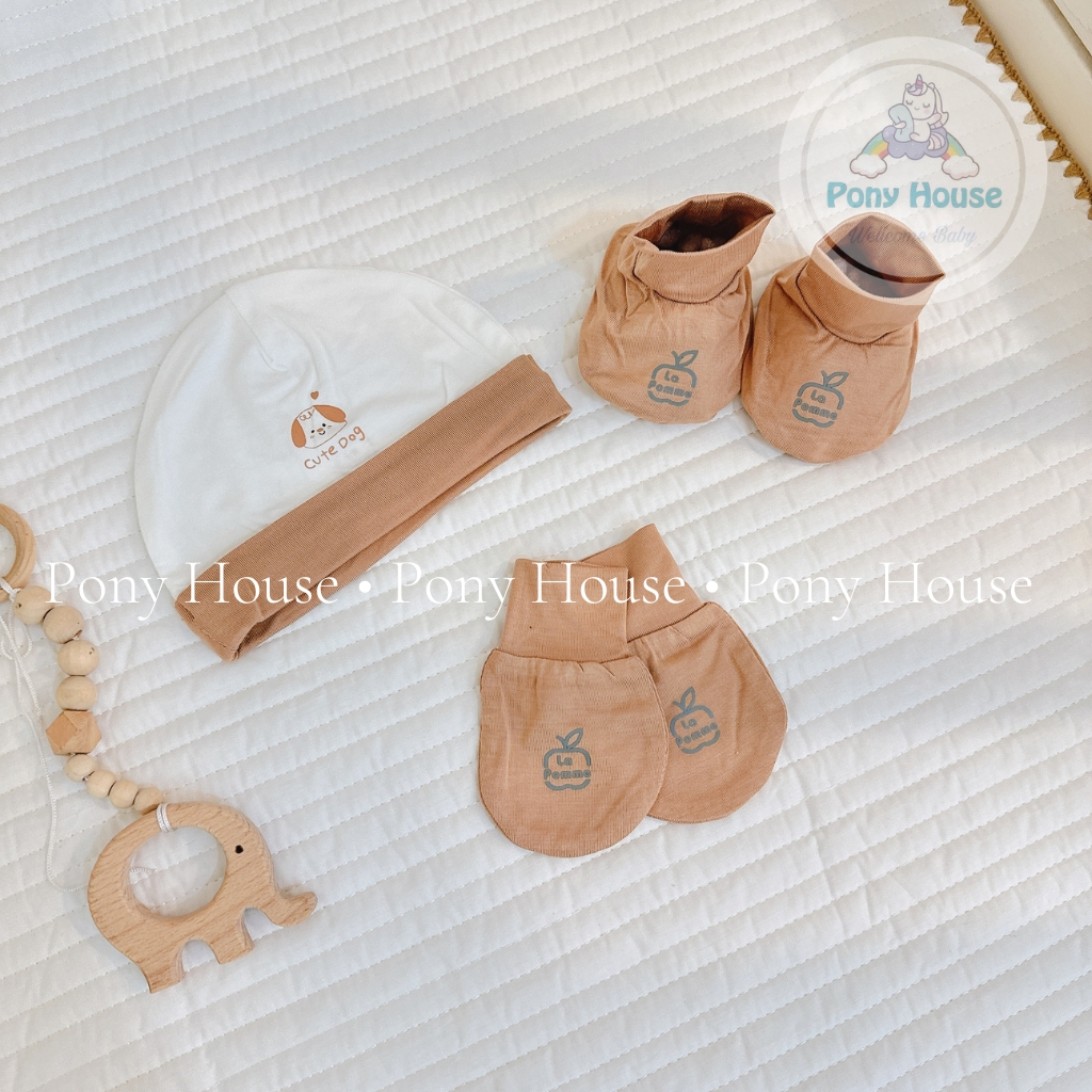 Mũ Bao Tay Bao Chân Sơ Sinh La Pomme Siêu Mềm Mịn Cho Bé Trai Bé Gái Sơ Sinh/Newborn/NB