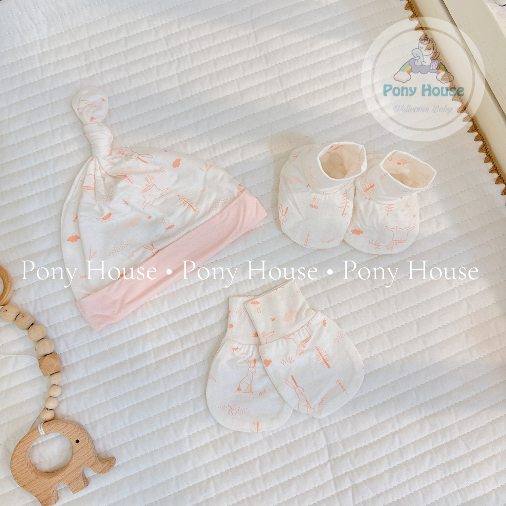 Mũ Bao Tay Bao Chân Sơ Sinh La Pomme Siêu Mềm Mịn Cho Bé Trai Bé Gái Sơ Sinh/Newborn/NB