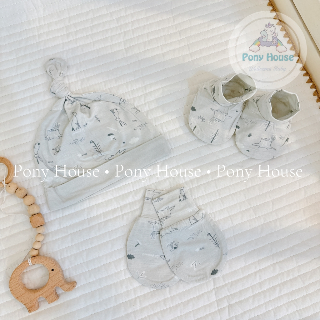 Mũ Bao Tay Bao Chân Sơ Sinh La Pomme Siêu Mềm Mịn Cho Bé Trai Bé Gái Sơ Sinh/Newborn/NB