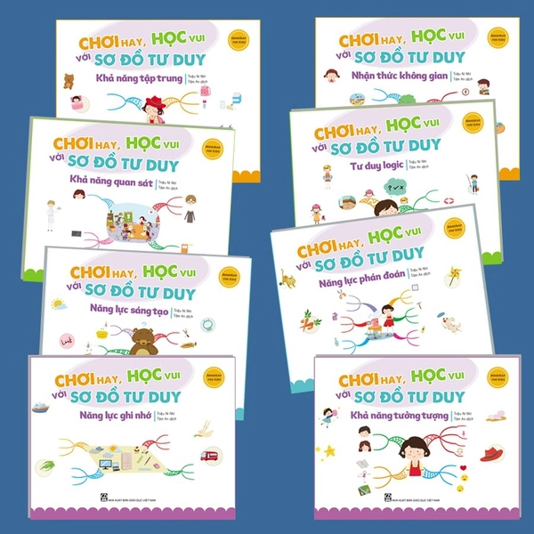 Bộ sách - Mindmap for kids - Chơi hay, học vui với sơ đồ tư duy (8 cuốn)