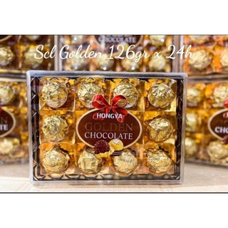    Quà tặng   Kẹo Socola GOLDEN hongya HÌNH VUÔNG - TRÁI TIM Món quà tặng cao cấp sang trong ý nghĩa 