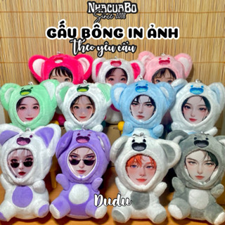 Gấu Bông In Ảnh Theo Yêu Cầu - Giá đã bao gồm ảnh - Gấu mèo Dudu - Nhacuabo_since2018