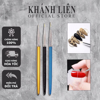 Bộ cọ râu 3 cây vẽ nét siêu mảnh-siêu mượt chuyên dùng làm nail, set đủ 3 size, lông cọ sắc nét-siêu mảnh