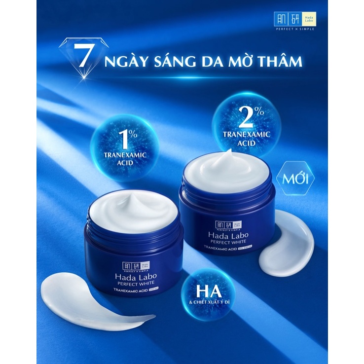 Gel Dưỡng Hada Labo Perfect White Tranexamic Acid Sáng Da, Giảm Thâm 50g