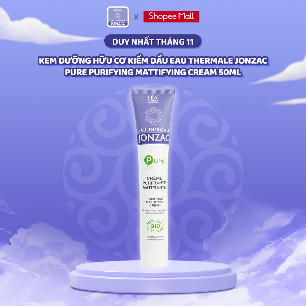 Kem Dưỡng Hữu Cơ Kiềm Dầu Eau Thermale Jonzac Pure Purifying Mattifying Cream 50ml