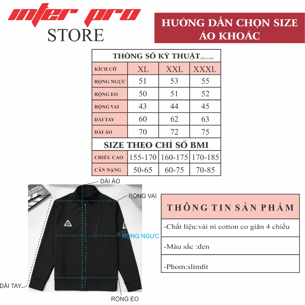 Áo khoác nam thể thao nỉ cotton co giãn