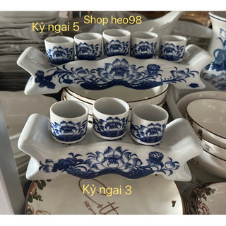 Kỷ chén thờ Hoa Sen bộ 3 chén , bộ 5 chén hàng kỹ đẹp Bát Tràng