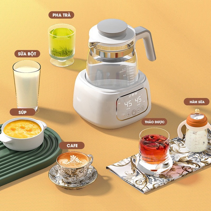 Máy đun nước, Hâm nước pha sữa, hâm sữa, tiệt trùng, khử clo đa năng MCDOUDOU - LEMKIDS